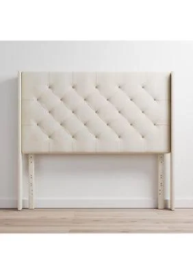 Lucid Dream Collection Rectangle Wingback Diamond Tufted Headboard - Cloud - Full