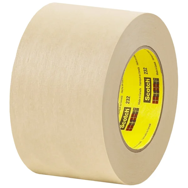 3M High Performance Masking Tape 232 Tan, 72 mm x 55 M 6.3 Mil