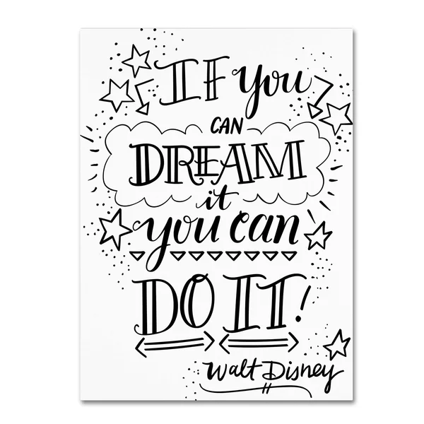 Trademark Fine Art Dream It Do It by Elizabeth Caldwell, 35x47-Inch