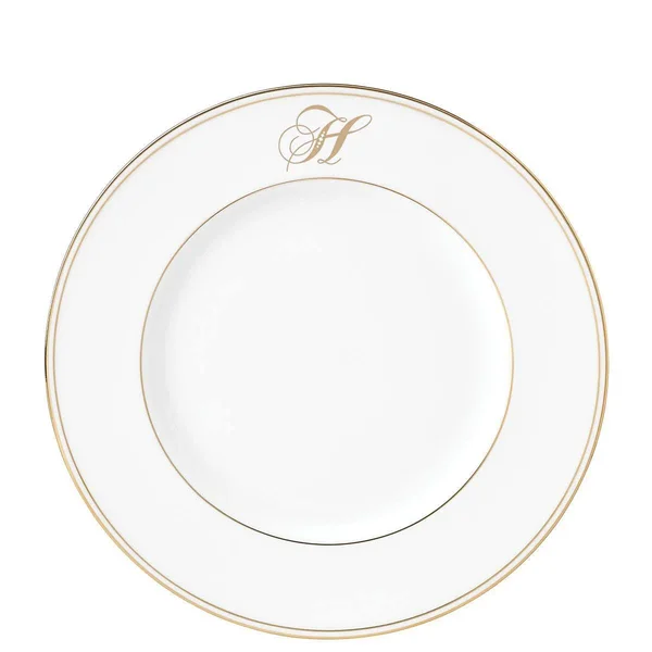 Lenox Federal Gold Script-Monogrammed Accent Plate - H