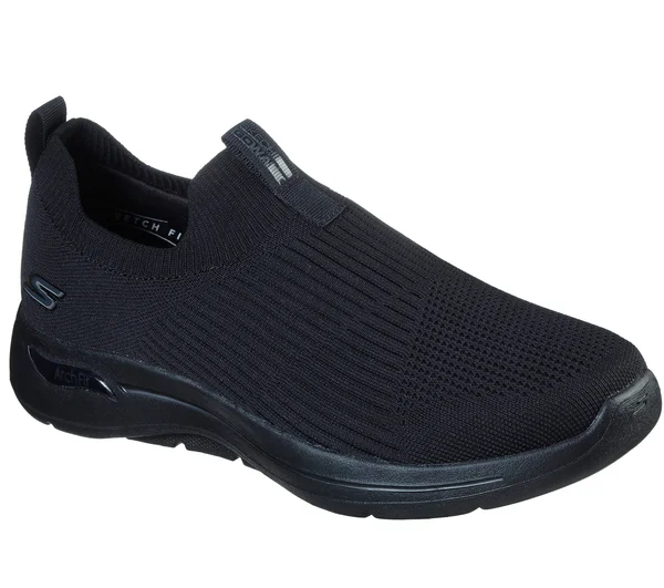 Skechers Men's GOwalk Arch Fit Iconic Slip-On, Black/Black