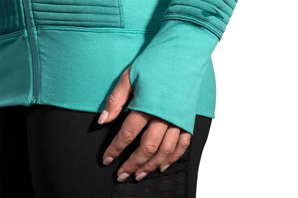 Brooks Women's Fly-By Hoodie - Teal - Medium