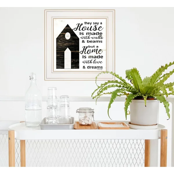 A Housee by Cindy Jacobs - Ready to Hang Framed Print, White Frame