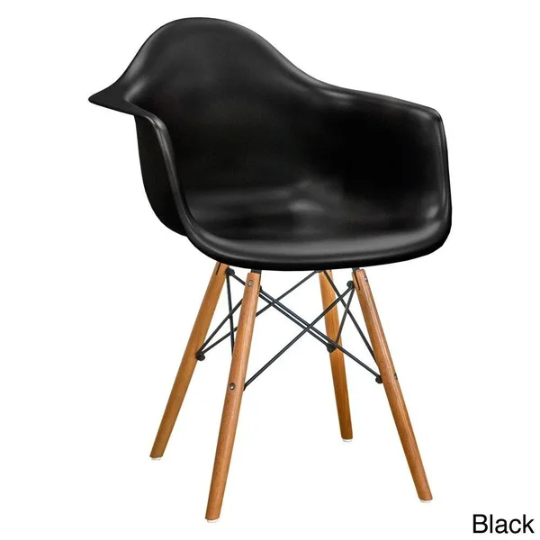 Mod Made Paris Tower Arm Chair Wood Leg - Set of 2 Yellow