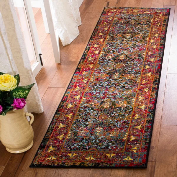 Safavieh CHR918Q Cherokee Red, Black Area Rug - 8& x 10&