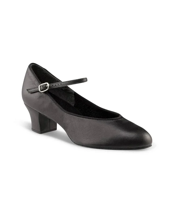 Capezio Suede Sole Jr. Footlight Character Shoe, Women's, Size: 8.5, Black