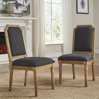 Belleville Arched Upholstered Dining Chair Upholstery Color: Dark Gray