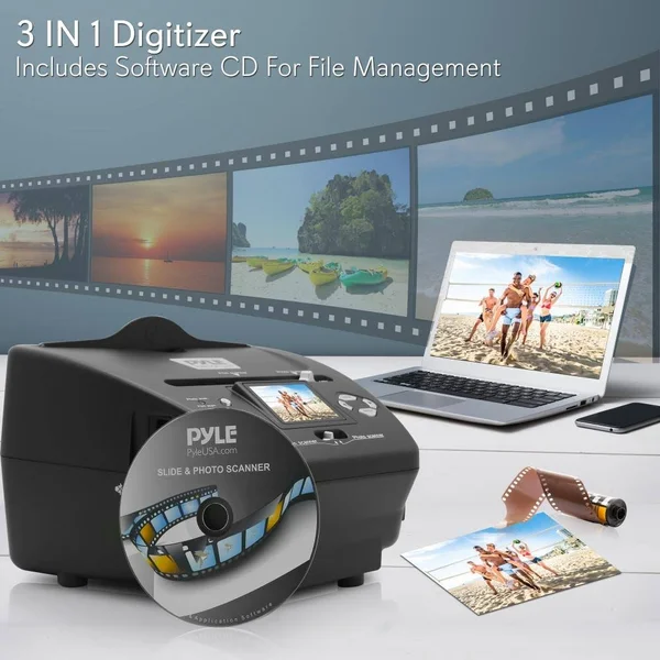 Pyle Digital 3-in-1 Photo - Slide and Film Scanner (PSCNPHO53.5)