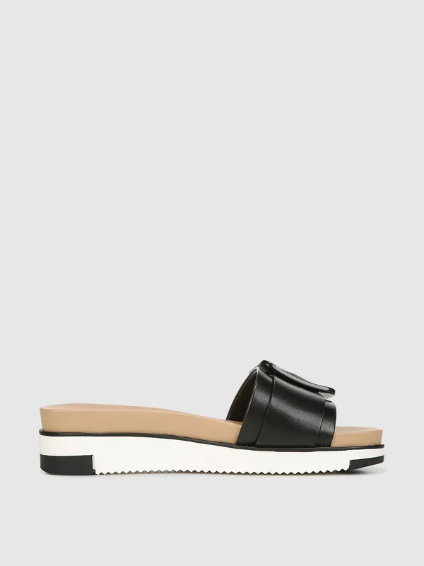 Sam Edelman Ariane Slide Sandal Black Leather