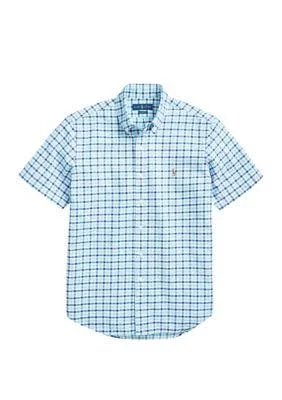 Polo Ralph Lauren Men's Big & Tall Oxford Shirt - Pink/Navy Multi