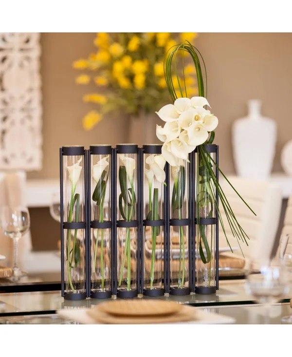 Danya B Tall Six Tube Hinged Vase