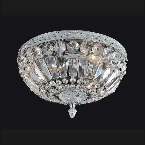 Allegri 025942-031-FR001 Lemire 3-Light Flush Mount with Antique Gold - 6.5 inches x 12 inches x 12 inches