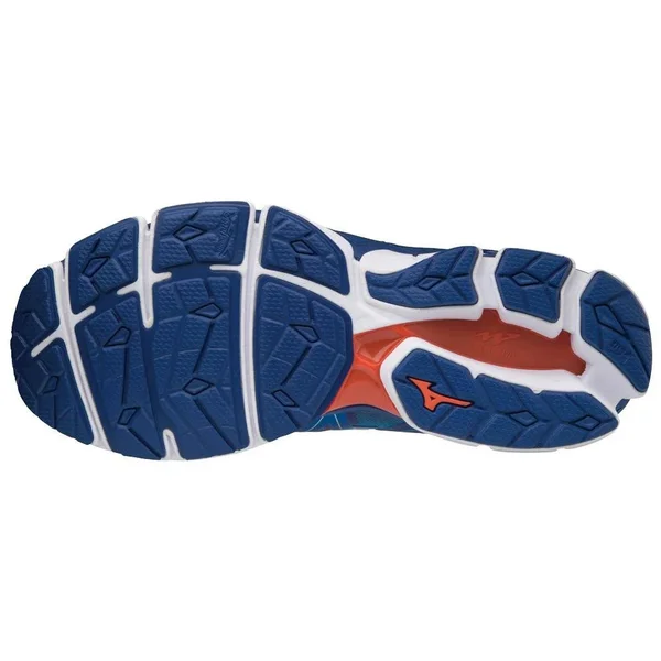 Mizuno Wave Sky 2 Running Shoe - Men's Directoire blue/cherry Tomato