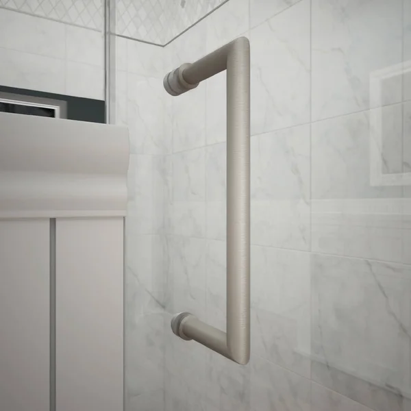 DreamLine SHDR-4125720-04 Elegance 25 1/4 -27 1/4x22 Frameless Pivot Shower Door Brushed Nickel