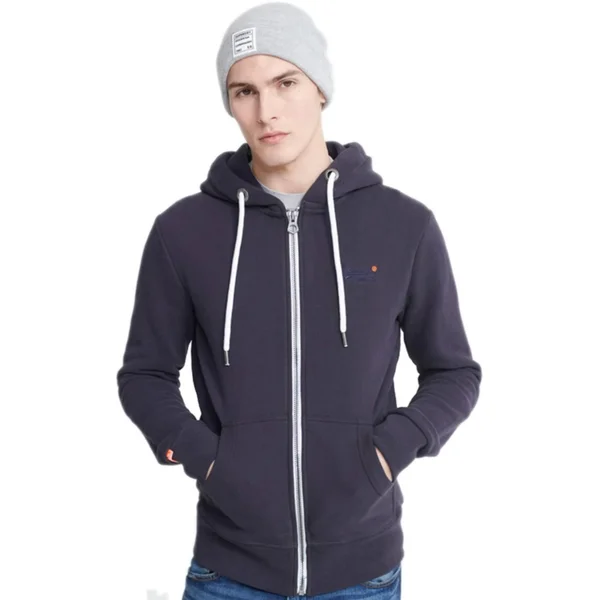 Superdry Men's Orange Label Ziphood Navy Size: XXL