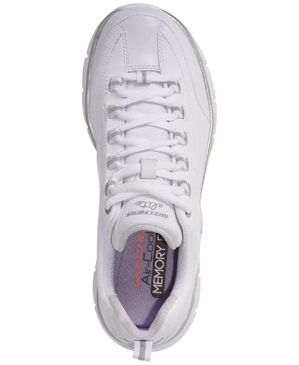 Skechers Women's Synergy 3.0 Sneaker - White/Silver