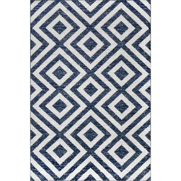 nuLOOM Zadie Geometric Area Rug, Blue, 8x10 ft