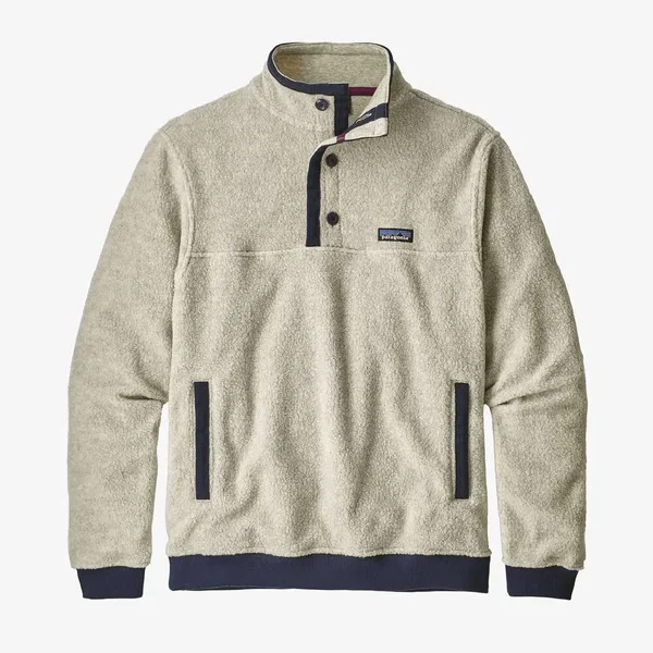Patagonia Men's Shearling Button Pullover, Oatmeal Heather, S