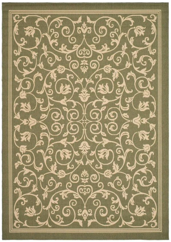 Safavieh Courtyard CY2098-1E06 5&3x22 x 7&7x22 Olive, Natural Area Rug