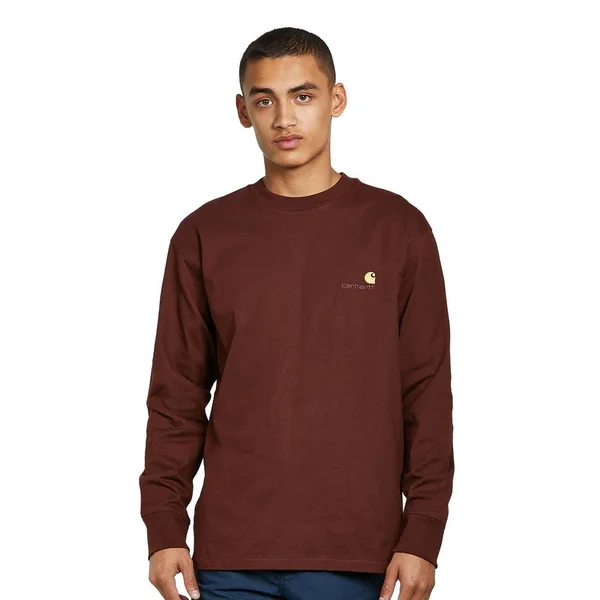 Carhartt WIP L/S American Script T-Shirt - Offroad - M - Men