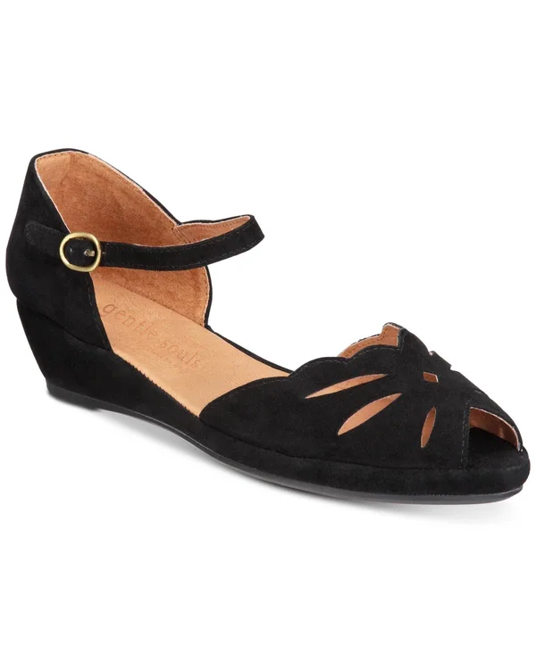 Gentle Souls Lily Moon Wedge Sandal - Women's - Black