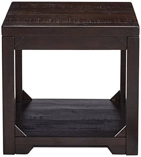 Signature Design by Ashley T745-3 Rectangular End Table - Rustic Brown