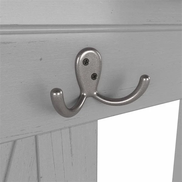 Bush Furniture - Key West Entryway Storage Set with Hall Tree, Shoe Bench and Console Table in Cape Cod Gray - KWS056CG