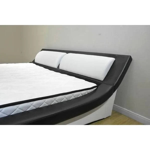 Greatime B1211EKBW Platform Bed - Eastern King, Black and White
