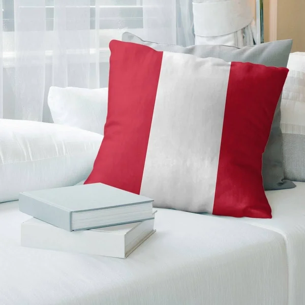New England New England Throwback Football Stripes Pillow-Faux Linen - 20 x 14 - Rectangle - Zipper Closure - Medium - Removable
