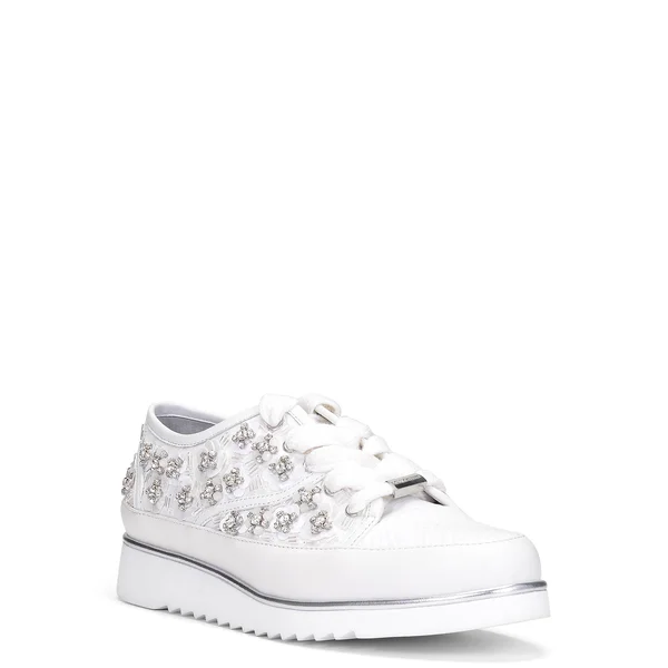 Donald Pliner Flipp Sneaker, White, 8.5