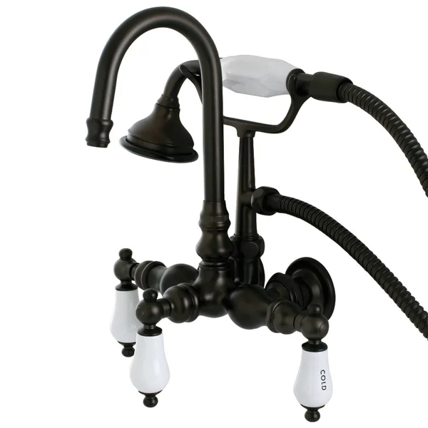 Aqua Vintage Wall Mount Clawfoot Tub Faucet - Polished Chrome QAE10T1