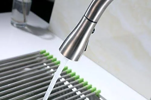 Runfine Group Single Handle Kitchen Faucet Finish: Brushed Nickel