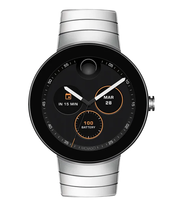 Movado - Connect Smartwatch 46.5mm Stainless Steel - Stainless Steel