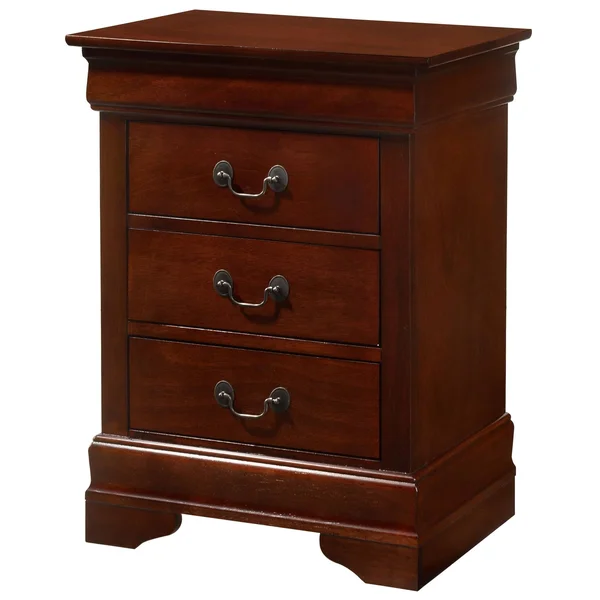 Glory Furniture Louis Phillipe G3150-3N 3 Drawer Nightstand - Black