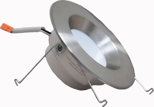 Multi Pack 5/6 inch Brushed Nickel Smooth Trim LED Recessed Downlight Retrofit - Choose Color Temp, Size: 5 Pack, Silver