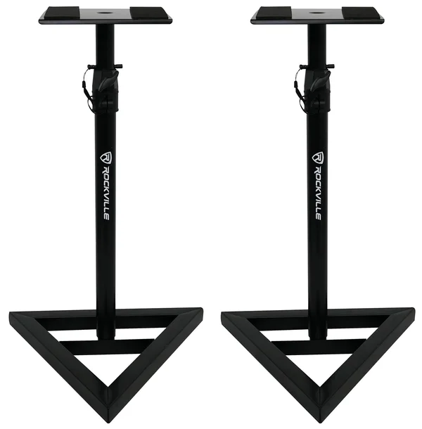 2) Rockville DPM6B Dual Powered 6.5x22 420 Watt Active Studio Monitors+Stands+Pads