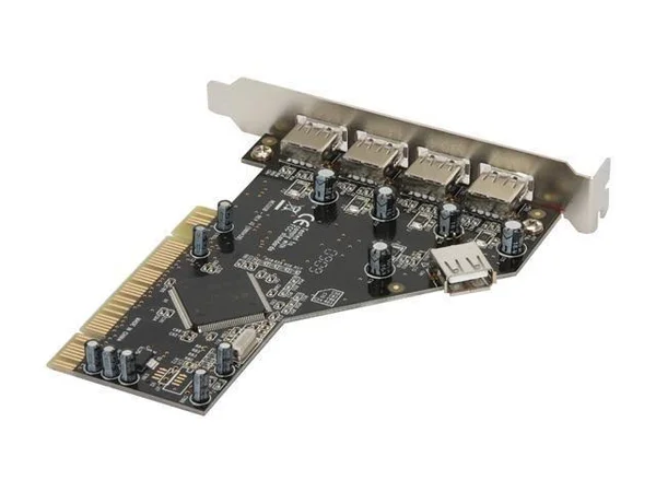 5 Port USB 2.0 Controller - Pu520, White