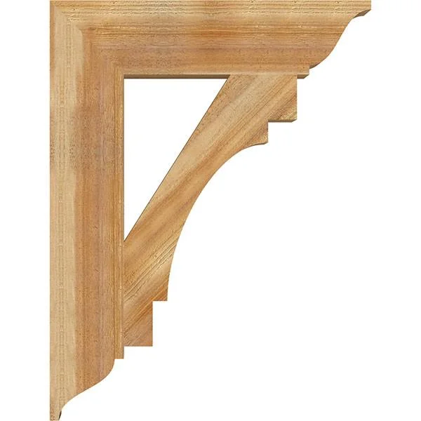 Ekena Millwork BKT06X26X34MRC01RWR 6x22W x 26x22D x 34x22H Merced Traditional Rough Sawn BRACKET, Western Red Cedar