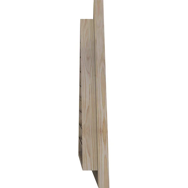 Ekena Millwork GVWTR76X3800SFPPI 76x22W x 38x22H Triangle Gable Vent (88 1/8x22W x 44x22H Frame Size) 12/12 Pitch: Primed - Funct
