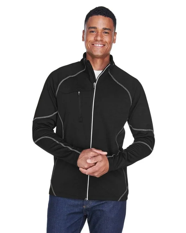 North End 88174 - Gravity Men's Performance Fleece Jacket Black - 3XL