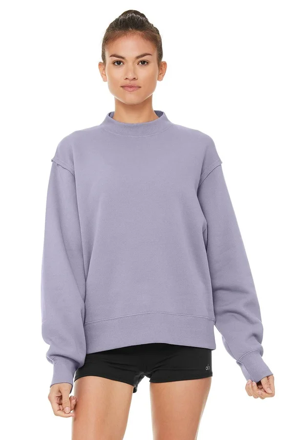 Alo Yoga - Freestyle Sweatshirt in Macaron Pink, Size: Medium