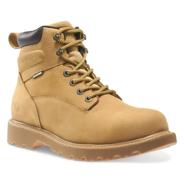 Wolverine Men's Floorhand 6in Waterproof Work Boot - Wheat - 7.5 M