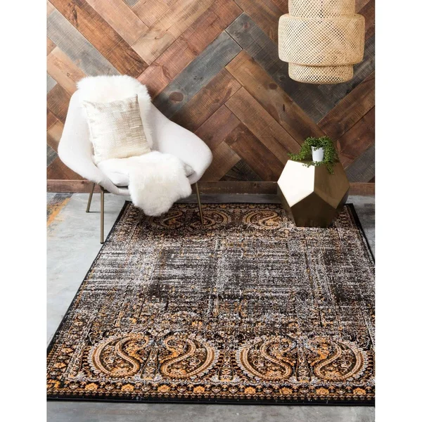 Unique Loom Imperial Anatolla Area Rug (5& x 8& - Aquamarine)