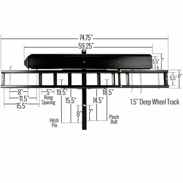 Black Widow Mx-600x Steel Motorcycle Carrier