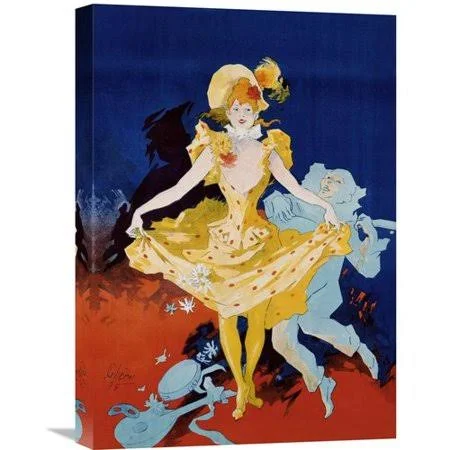 Global Gallery &Musee Grevin, Pantomimes Lumineuses& by Jules Cheret Vintage Advertisement on Wrapped Canvas Size: 22x22 H x 15