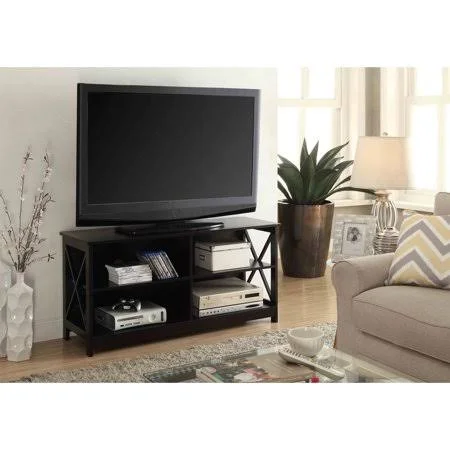 Copper Grove Cranesbill X-Base TV Stand (White), 47.25 x 15.75 x 23.5