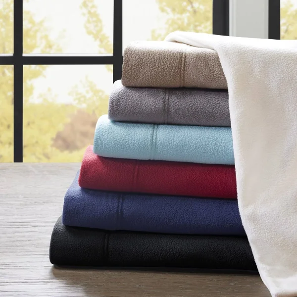JLA Home 3M Peak Performance Fleece Sheet Set - Gray, Queen