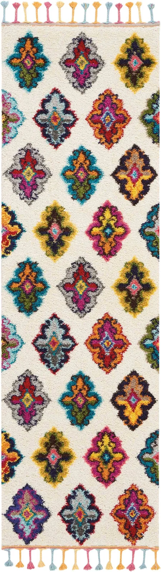 Nourison Moroccan Casbah MCB06 Area Rug, Ivory/Multicolor, 2&3x22 x 8&