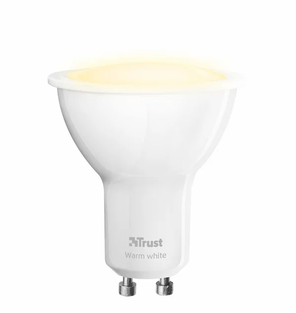 Trust Smart Lighting Dimmable Warm White Spotlight GU10 ZLED, 6 W, Compatible with Philips Hue and More, Energy Class A+, Zigbee