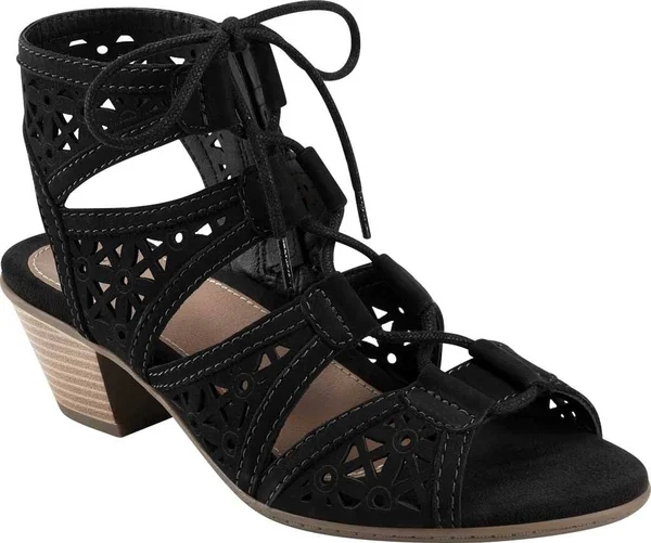 Women's Earth Origins Carey Sandal - Black - Size 6